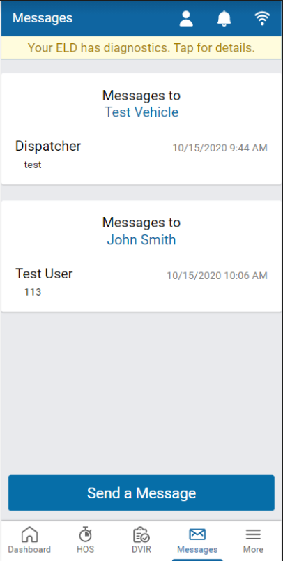 Drive App messaging